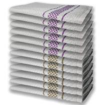 12 Panos De Prato Atoalhado Felpudo Premium 6 Lils 6 Marrom