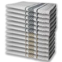 12 Panos De Prato Atoalhado Felpudo Premium 6 Preto 6 Marrom 12 Panos De Prato Atoalhado Felpudo Premium 6 Preto 6 Marrom