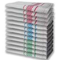 12 Panos De Prato Atoalhado Felpudo Premium Vd+az+rs 12 Panos De Prato Atoalhado Felpudo Premium Vd+az+rs