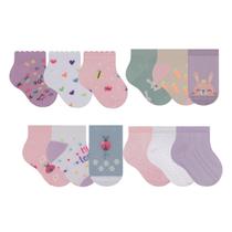 12 Pares De Meia Lisa Selene Infantil Kids Cano Baixo Para Crianças 12 Pares De Meia Lisa Selene Infantil Kids Cano Baixo Para Crianças