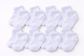 12 Pares De Meia Soquete cano Curto Branca Top Estilo Casual Branco Sem Desenho