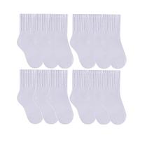 12 Pares De Meias Infantil Cano Médio Em Algodão Para Menino E Menina 12 Pares De Meias Infantil Cano Médio Em Algodão Para Menino E Menina