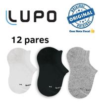 12 Pares de Meias Invisível Lupo Infantil Algodão Atacado