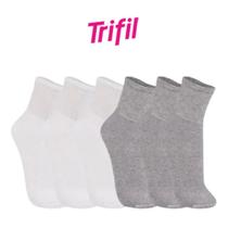 12 Pares De Meias Unissex Trifil Algodão Cotton Cano Médio