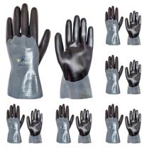 12 Pares Luva De Segurança Overpro Nitril Full Volk Resistência Térmica Até 100C