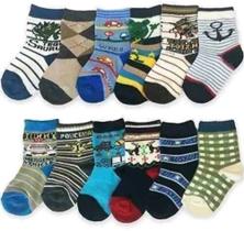 12 pares Meia Infantil Masculina 0 a 10 anos Amorarma Cano longo meias menino juvenil