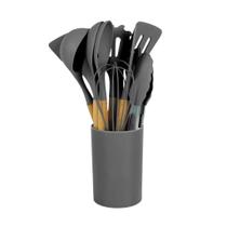 12 Pcs Kit De Madeira Cozinha Utensílios De Cozinha Silicone