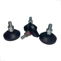 12 pé nivelador borracha 5cm e parafuso 3/8 polegada