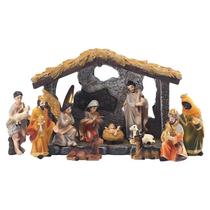 12 Peças Conjunto De Presépio De Natal Família Sagrada Cena De Vila Estátua Decoração Para Casa Sala