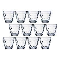 12 Peças Copos Vidro Transparente Redondo Bangkok 250ML Água