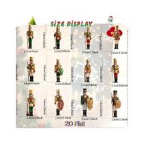 12 Peças De Enfeites De Natal Em Madeira 2D Planos, Soldados Quebra-Nozes, Decorações Para Árvore De 12 Peças De Enfeites De Natal Em Madeira 2D Planos, Soldados Quebra-Nozes, Decorações Para Árvore De