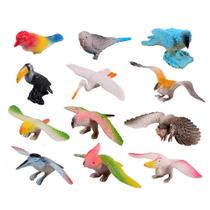12 peças de plástico para modelos de animais, kit de figuras 12 peças de plástico para modelos de animais, kit de figuras