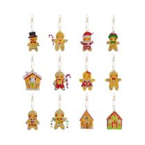 12 Peças DIY Kits De Arte De Gnomo De Natal Dupla Face Para Adultos, Chaveiros De Pintura Diamante 12 Peças DIY Kits De Arte De Gnomo De Natal Dupla Face Para Adultos, Chaveiros De Pintura Diamante