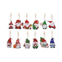 12 Peças DIY Kits De Arte De Gnomo De Natal Dupla Face Para Adultos, Chaveiros De Pintura Diamante 12 Peças DIY Kits De Arte De Gnomo De Natal Dupla Face Para Adultos, Chaveiros De Pintura Diamante