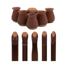 12 Pés Cadeira Silicone Feltro Quad 1,5Cm Redond 2Cm A 2,3Cm