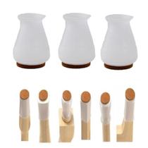 12 Pés Cadeira Silicone Feltro Quad 1,5Cm Redond 2Cm A 2,3Cm