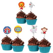 12 Picks Tags Decoração De Doce Festa Circo Colorido