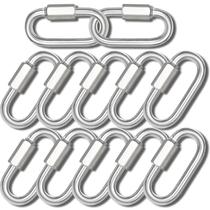 12 Piezas de Enlaces Rápidos para Cadena SEUNGCH 2.3 mm Capacidad 900 lbs Plateados