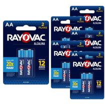 12 Pilha Alcalina Pequena Rayovac Aa Lacrada Com Nf