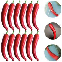 12 Pimentão Decoração Artificial Frutas Legume Realista 18cm 12 Pimentão Decoração Artificial Frutas Legume Realista 18cm