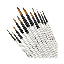 12 Pincéis Profissionais Para Artistas Com Pontas De Nylon E Cabo De Madeira Para Pintura Em 12 Pincéis Profissionais Para Artistas Com Pontas De Nylon E Cabo De Madeira Para Pintura Em