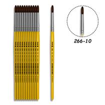 12 Pincel Tigre 266-10 Redondo Pelo de Pônei