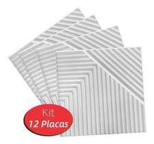 12 Placas Decorativas 3D Revestimentos Paredes Tetos Ripado