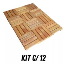 12 Placas Mini Decks 20x20 Area Externa De Madeira Garapeira