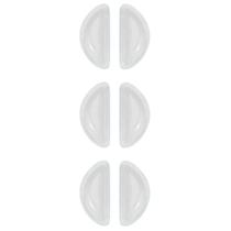 12 Plaqueta Silicone Adesiva Almofada Nariz Armação Óculos Borrachinha Flexível Macia Cola 3M