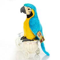 12 polegadas Arara Papagaio de pelúcia brinquedo de pelúcia animal brinquedo pelúcia boneca animal (azul)