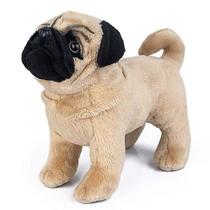 12 polegadas Lifelike Standing Pug Dog Plush Brinquedos Soft Dog Stuffe