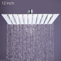 12 polegadas quadrado aço inoxidável chuveiro chuveiro banheiro