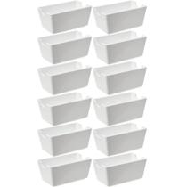 12 Porta Sachês de Mesa Uno Coza Branco Bares Buffet 11x6,5x5cm Molhos Temperos