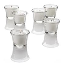 12 Porta Velas Castiçal Em Copo de Vidro Decorativo Multiuso