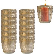 12 Portas Vela de Vidro Star Castiçal Decorativo Marrom - Freecom