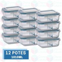12 Pote Hermético com Divisória e Tampa para AirFryer Forno