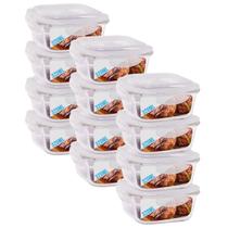 12 Pote Vidro Tampa Hermética Quadrado 320ml Papinha Pequeno 12 Pote Vidro Tampa Hermética Quadrado 320ml Papinha Pequeno