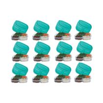 12 Potes De Mantimento Marmita Com 3 Divisórias Freezer