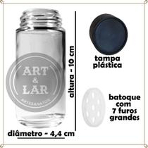 12 Potes de vidro 100ml Alcaparra Art e Lar Artesanatos