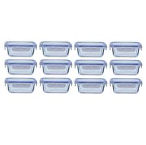 12 Potes De Vidro Pequeno Hermético Travas 380ml Micro-ondas 12 Potes De Vidro Pequeno Hermético Travas 380ml Micro-ondas