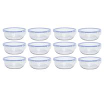 12 Potes Herméticos 580ml Refratário Antivazamento 4 Travas 12 Potes Herméticos 580ml Refratário Antivazamento 4 Travas