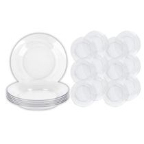 12 Prato Astral Raso 22,6CM Transparente Refeição Duralex