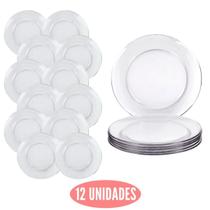 12 Prato Astral Raso Gourmet 26cm Redondo Restaurante Almoço