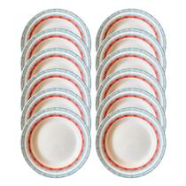 12 Prato Fundo em Melamina 25cm Decorado p/ Sopas e Saladas