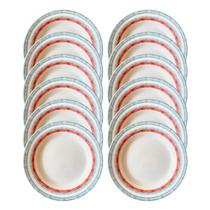 12 Prato Fundo em Melamina 25cm Decorado pra Sopas Saladas