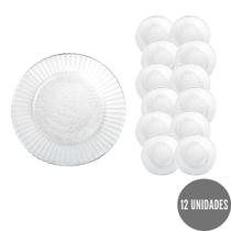 12 Prato Redondo Primavera Raso 23cm Refeição Duralex Jantar