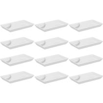 12 Pratos de Sushi Comida Japonesa com Porta Shoyu Branco Restaurante Uno Coza Oriental
