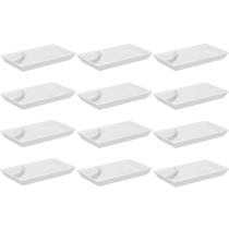 12 Pratos de Sushi Comida Japonesa com Porta Shoyu Branco Restaurante Uno Coza Oriental