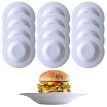 12 Pratos Fundo em Melamina Restistente Restaurantes 17cm