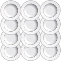 12 Pratos Fundo Tramontina Gabrielle em Porcelana Decorada 23 cm 96011010 12 Pratos Fundo Tramontina Gabrielle em Porcelana Decorada 23 cm 96011010